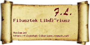 Filusztek Libériusz névjegykártya